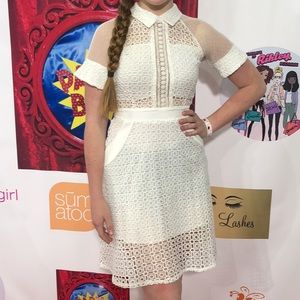 Dainty Lacey White See-Through Dress